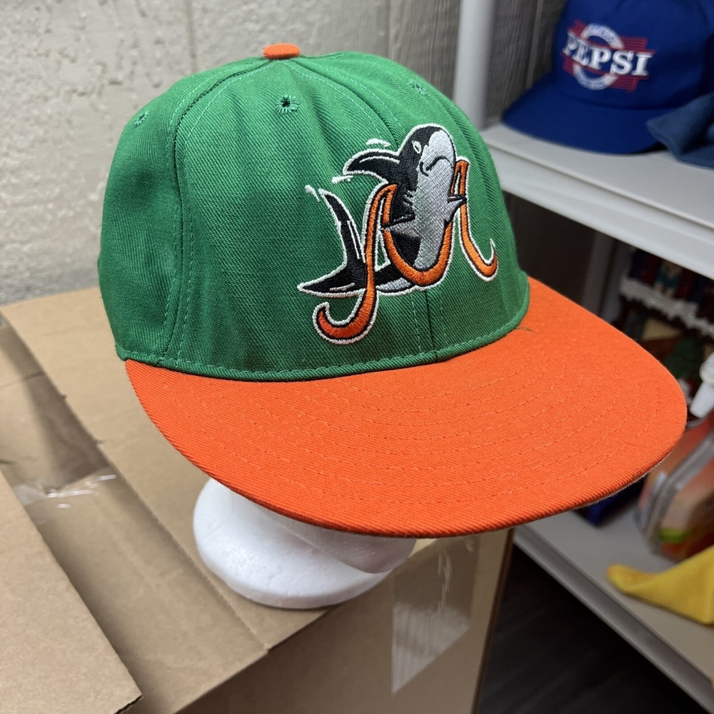 Mobile Bay Sharks Hat Baseball Cap Fitted 7 1/4 1994-1995 MiLB Minors Pro-Line - Picture 3 of 12